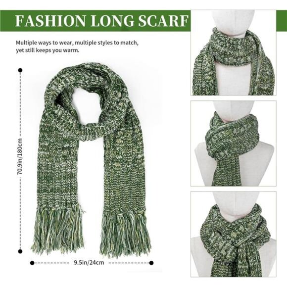 Honnesserry Winter‎ Warm Beanie Hat Scarf and Touchscreen Gloves Set for Womens - Picture 5 of 7